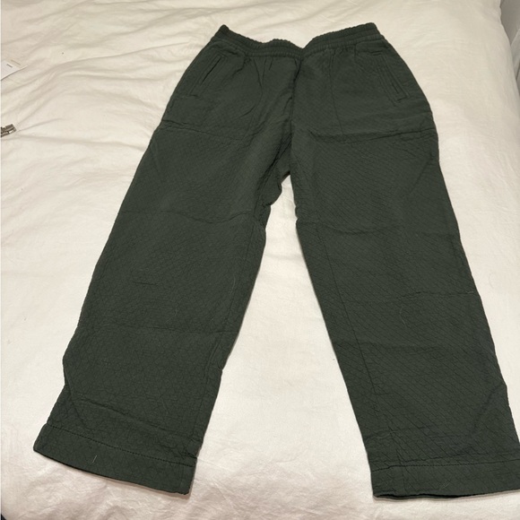 NWT - Madewell Pull On High Rise Tapered Pants in Diamond Jaquard Green - Size L - Picture 5 of 8